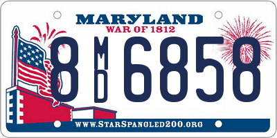 MD license plate 8MD6858