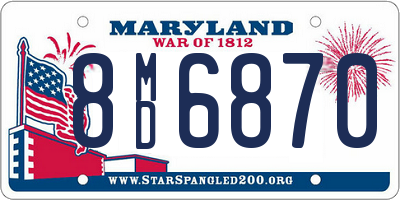 MD license plate 8MD6870