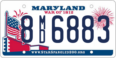 MD license plate 8MD6883