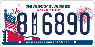 MD license plate 8MD6890