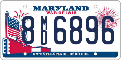 MD license plate 8MD6896