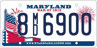 MD license plate 8MD6900