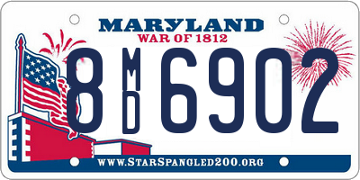 MD license plate 8MD6902