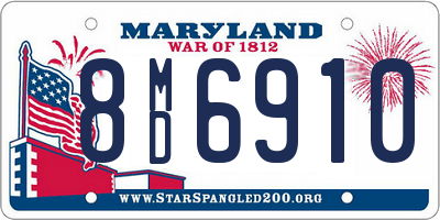 MD license plate 8MD6910