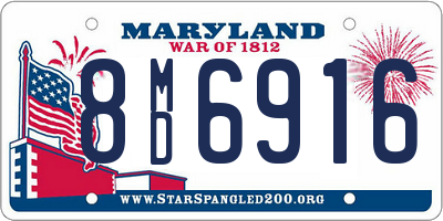 MD license plate 8MD6916