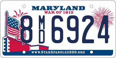 MD license plate 8MD6924