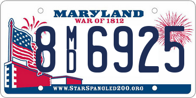 MD license plate 8MD6925