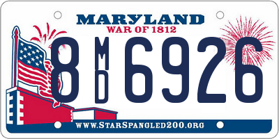 MD license plate 8MD6926
