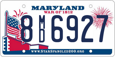 MD license plate 8MD6927