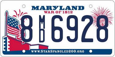MD license plate 8MD6928