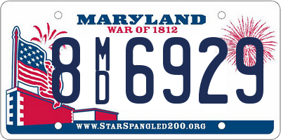 MD license plate 8MD6929