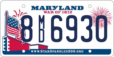 MD license plate 8MD6930