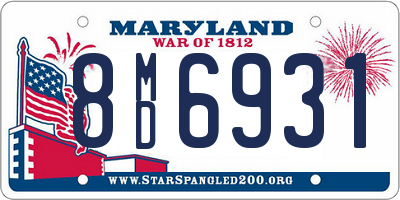 MD license plate 8MD6931