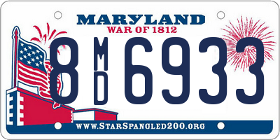 MD license plate 8MD6933