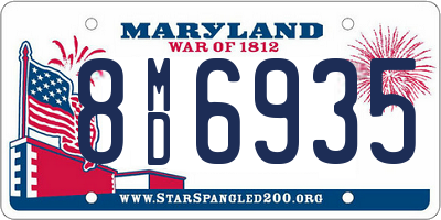 MD license plate 8MD6935