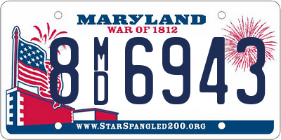 MD license plate 8MD6943