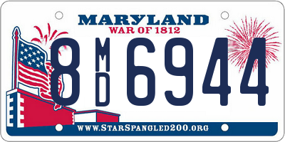 MD license plate 8MD6944