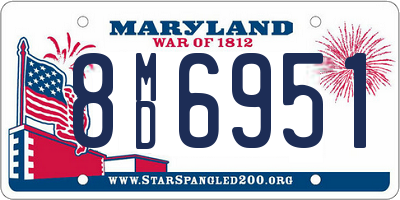 MD license plate 8MD6951