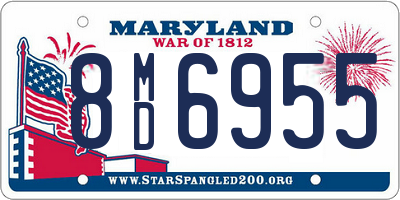 MD license plate 8MD6955