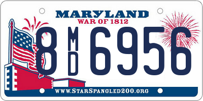 MD license plate 8MD6956