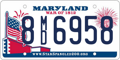 MD license plate 8MD6958