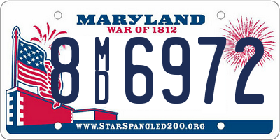 MD license plate 8MD6972