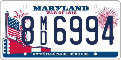 MD license plate 8MD6994