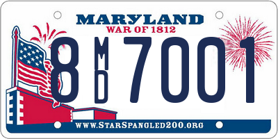 MD license plate 8MD7001