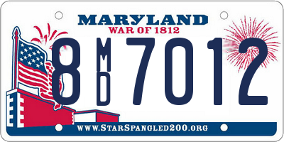 MD license plate 8MD7012