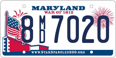 MD license plate 8MD7020