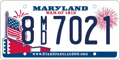 MD license plate 8MD7021