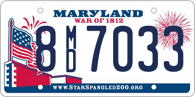 MD license plate 8MD7033