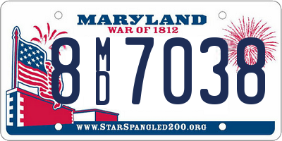 MD license plate 8MD7038