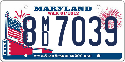 MD license plate 8MD7039