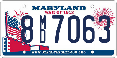 MD license plate 8MD7063