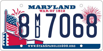 MD license plate 8MD7068