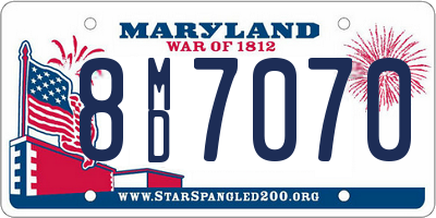 MD license plate 8MD7070