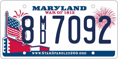 MD license plate 8MD7092