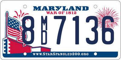 MD license plate 8MD7136