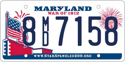 MD license plate 8MD7158
