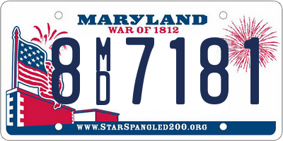 MD license plate 8MD7181