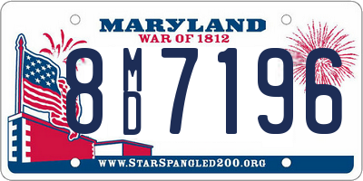 MD license plate 8MD7196