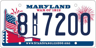 MD license plate 8MD7200