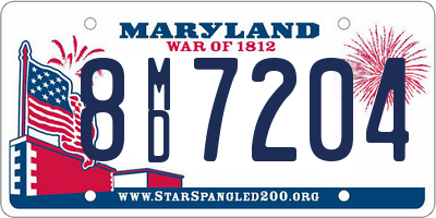 MD license plate 8MD7204