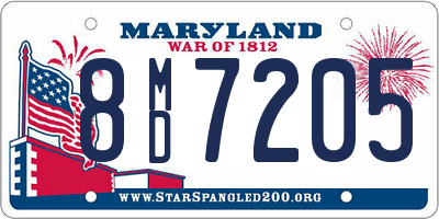 MD license plate 8MD7205