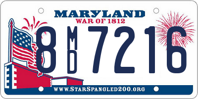 MD license plate 8MD7216