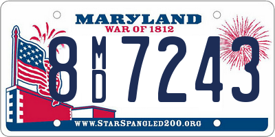 MD license plate 8MD7243