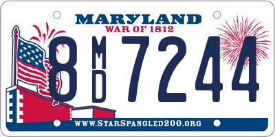 MD license plate 8MD7244