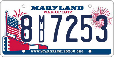 MD license plate 8MD7253
