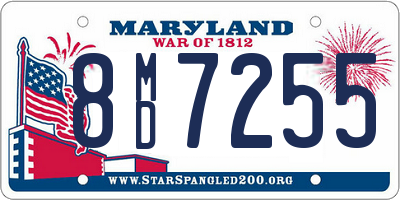 MD license plate 8MD7255